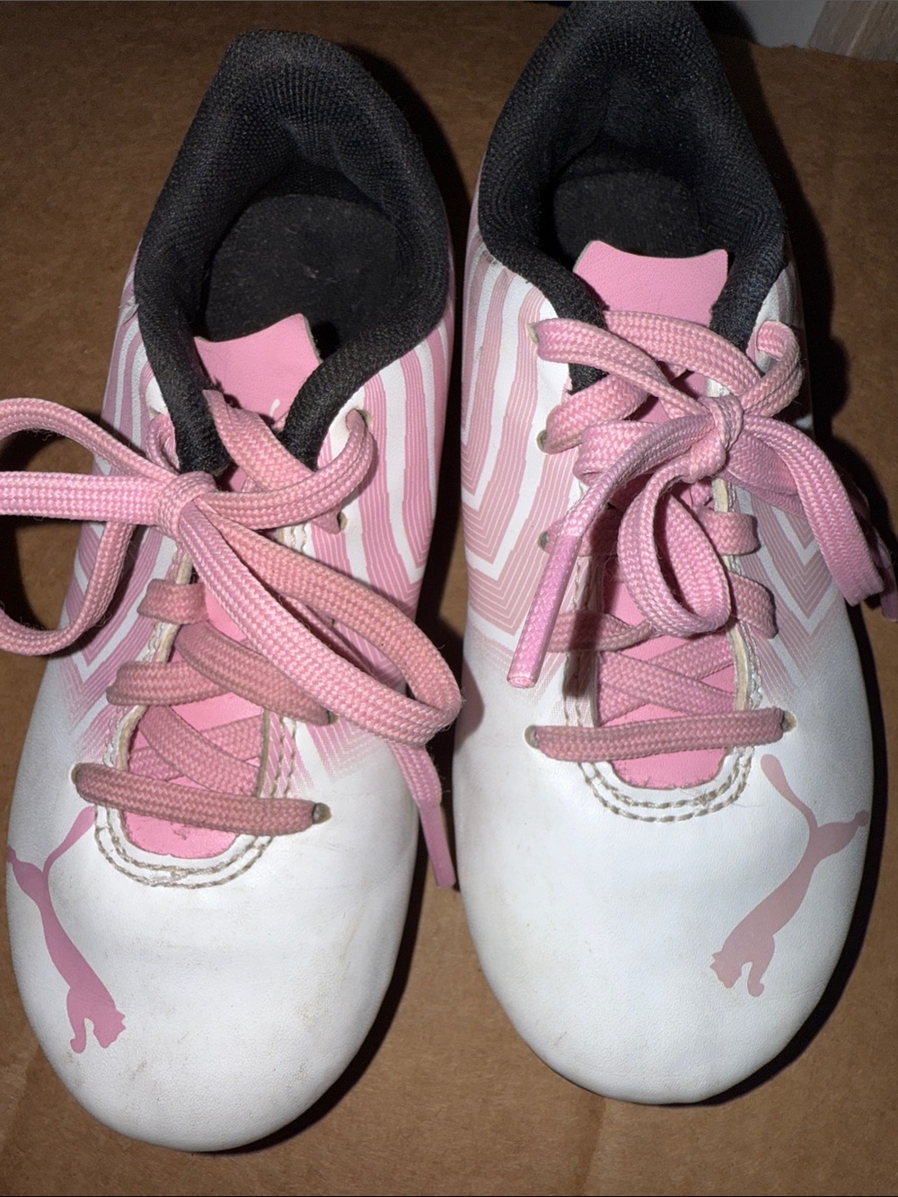 Puma White and Pink Women's Athletic Sneakers